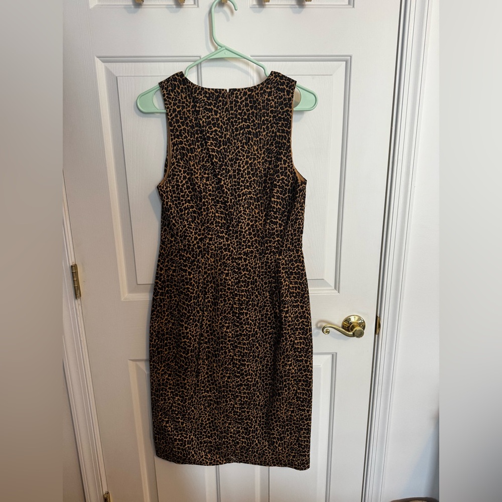 J. Crew leopard print sleeveless sheath dress NWT - Picture 3 of 4